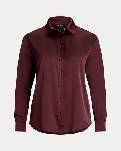 Ralph Lauren Classic Fit Satin Charmeuse Shirt