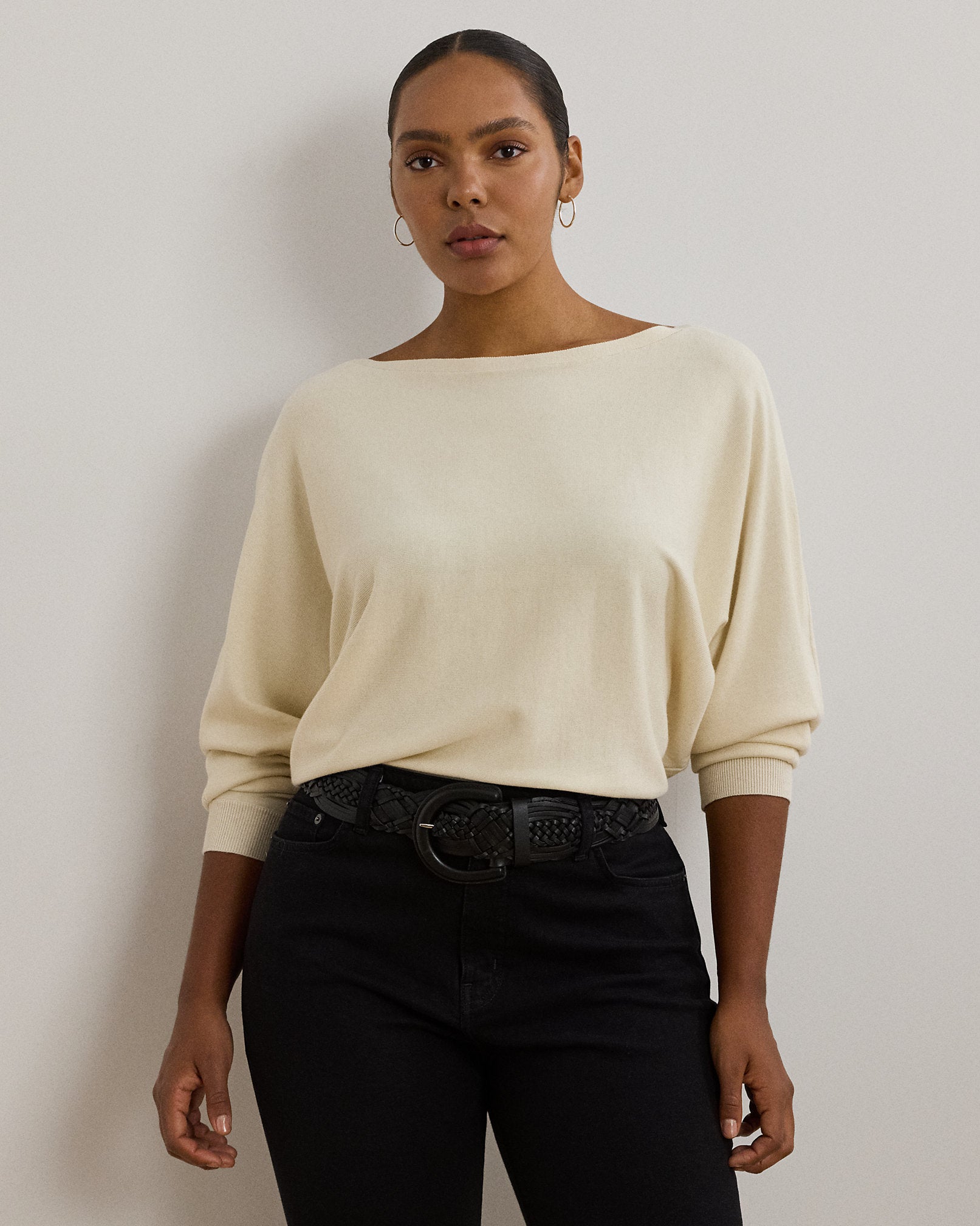 Ralph Lauren CottonBlend DolmanSleeve Sweater