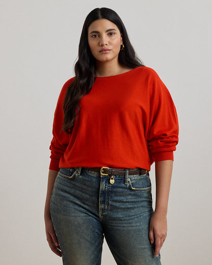 Ralph Lauren CottonBlend DolmanSleeve Sweater