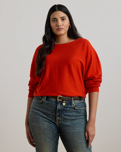 Ralph Lauren CottonBlend DolmanSleeve Sweater