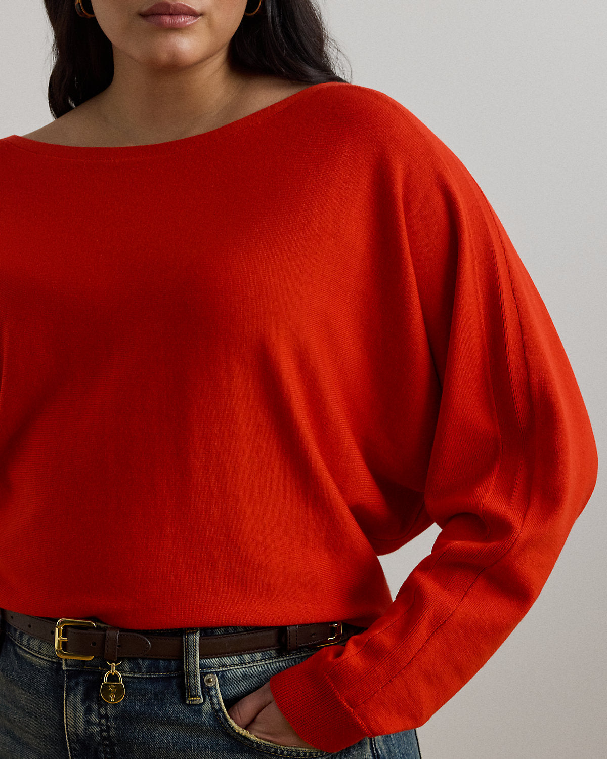 Ralph Lauren CottonBlend DolmanSleeve Sweater