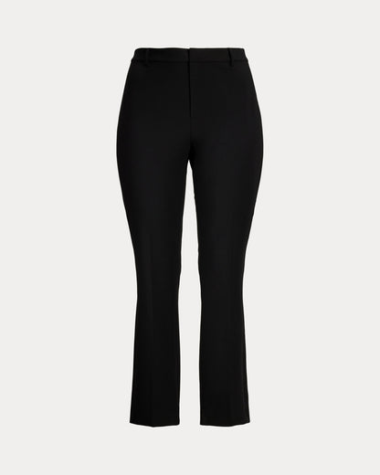 Ralph Lauren SatinTrim DoubleFaced Crepe Pant