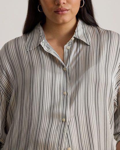 Ralph Lauren Relaxed Fit Striped Satin Shirt