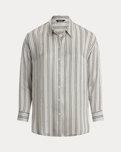 Ralph Lauren Relaxed Fit Striped Satin Shirt