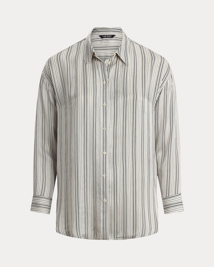 Ralph Lauren Relaxed Fit Striped Satin Shirt