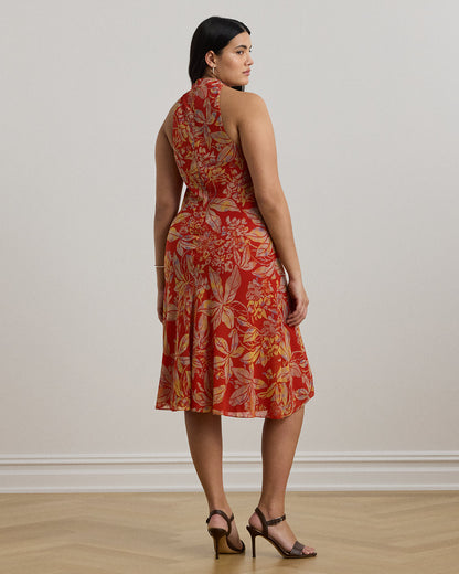 Ralph Lauren Floral Georgette Halter Dress