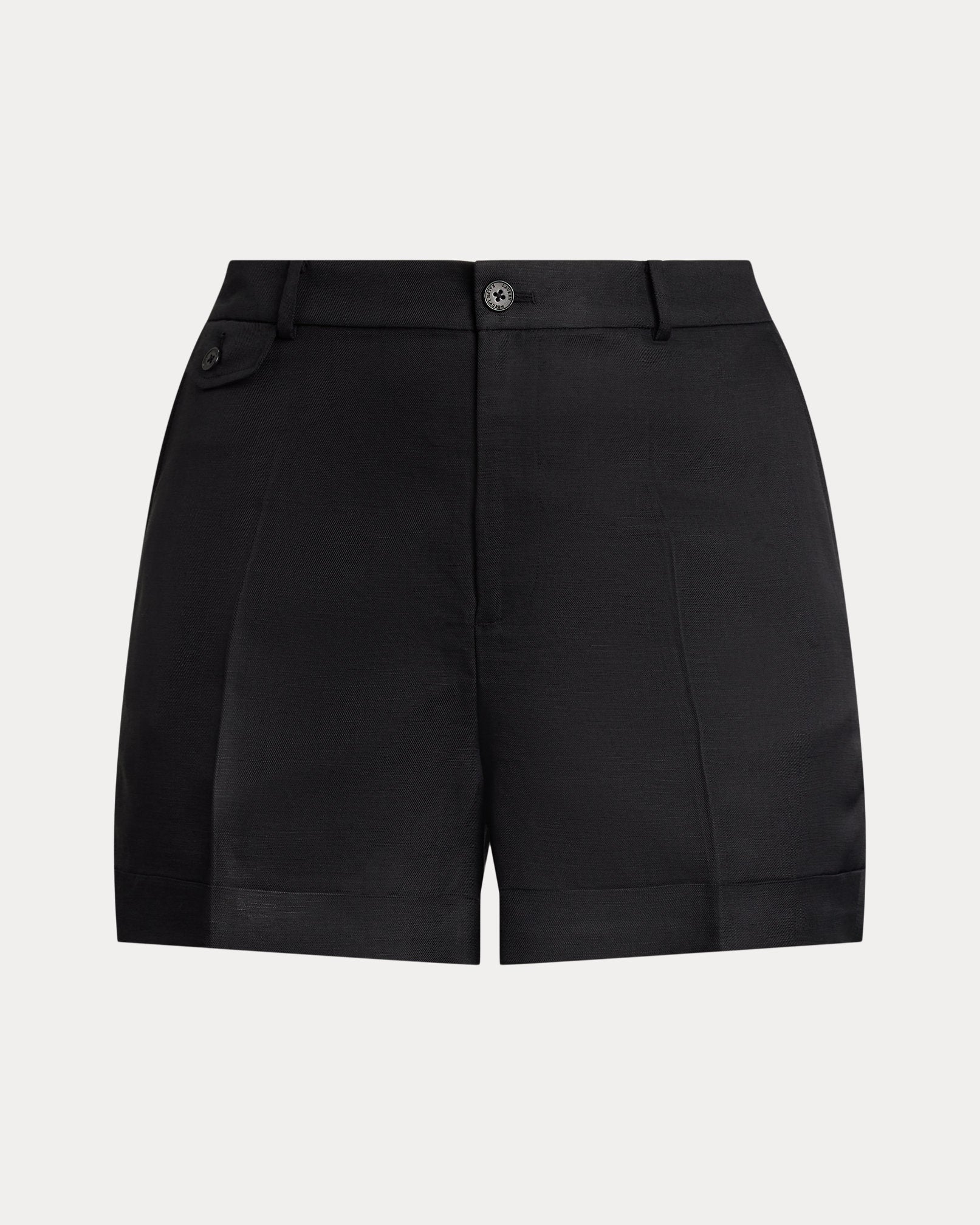 Ralph Lauren Pleated LinenBlend Twill Short