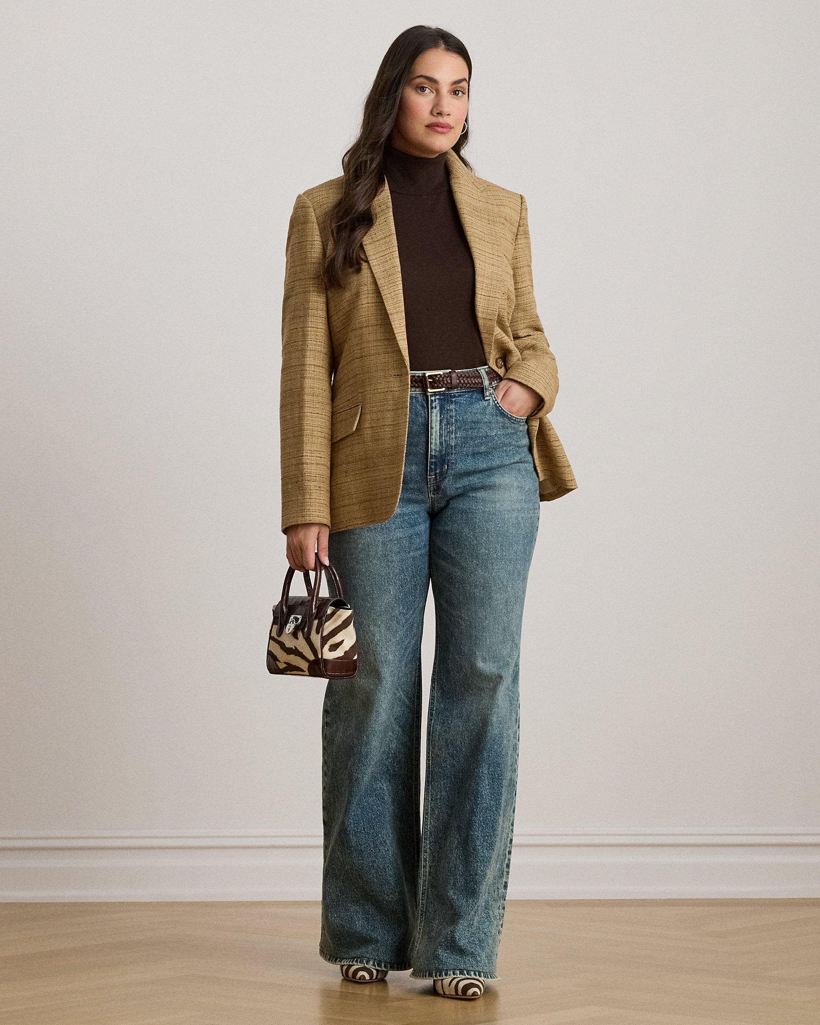 Ralph Lauren Herringbone LinenBlend Tweed Blazer
