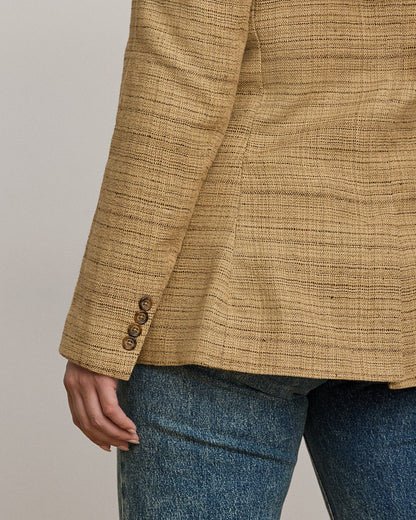 Ralph Lauren Herringbone LinenBlend Tweed Blazer