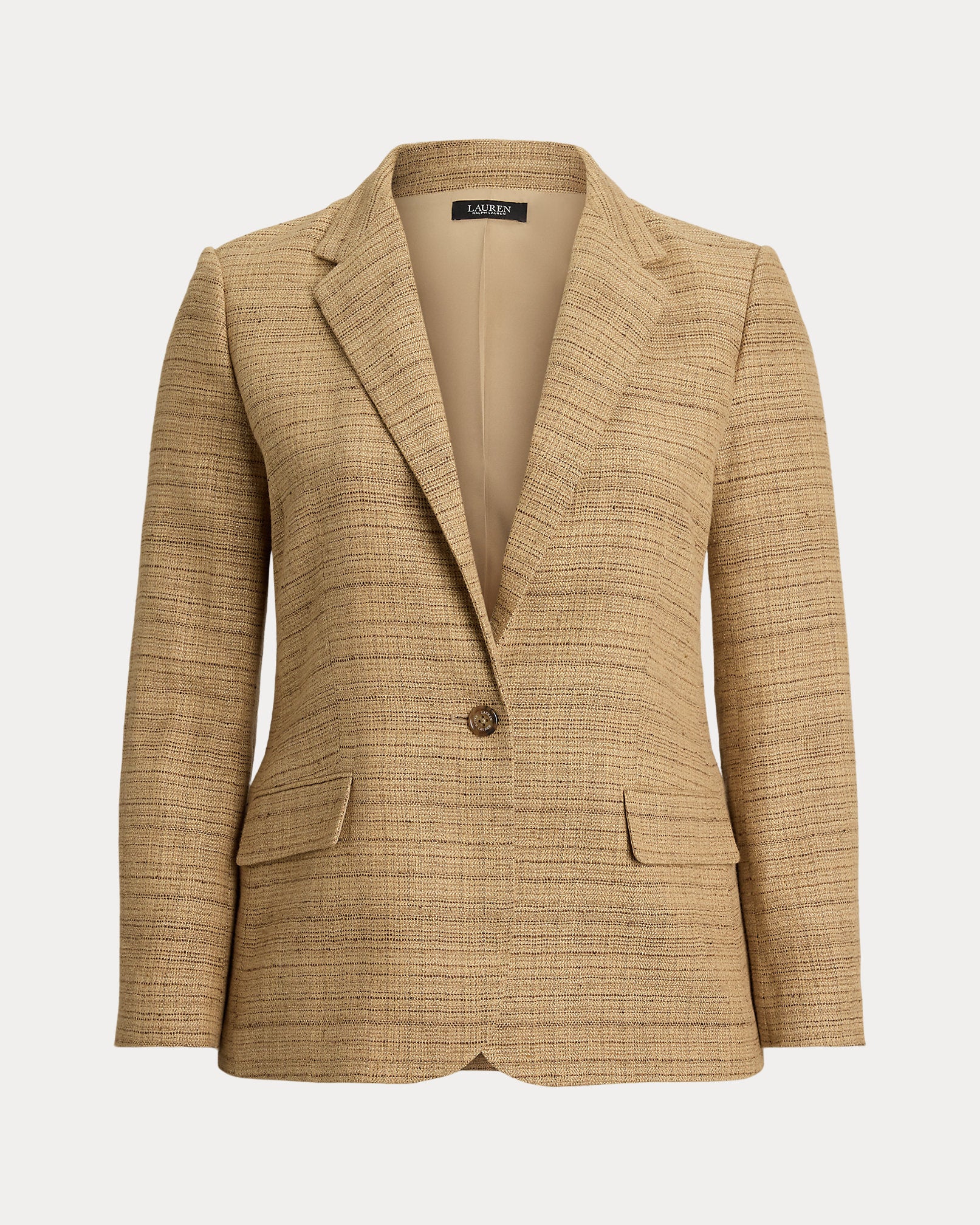 Ralph Lauren Herringbone LinenBlend Tweed Blazer
