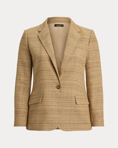 Ralph Lauren Herringbone LinenBlend Tweed Blazer