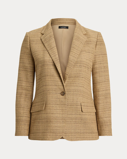Ralph Lauren Herringbone LinenBlend Tweed Blazer