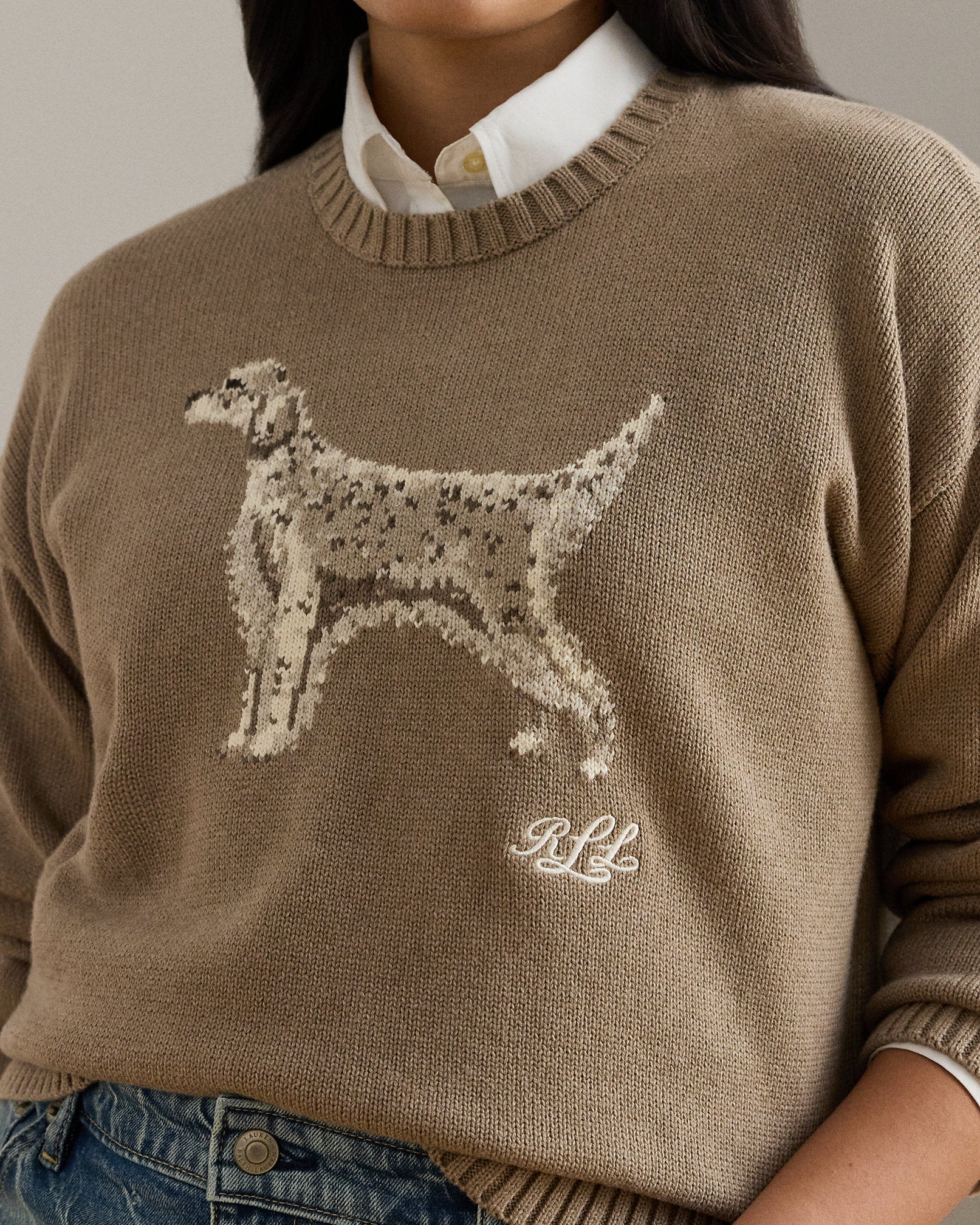 Ralph Lauren IntarsiaKnit English Setter Sweater