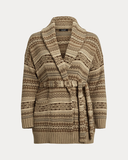 Ralph Lauren Fair Isle Belted WoolBlend Cardigan