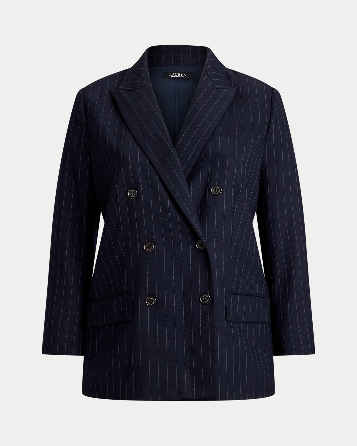 Ralph Lauren DoubleBreasted Pinstripe Twill Blazer