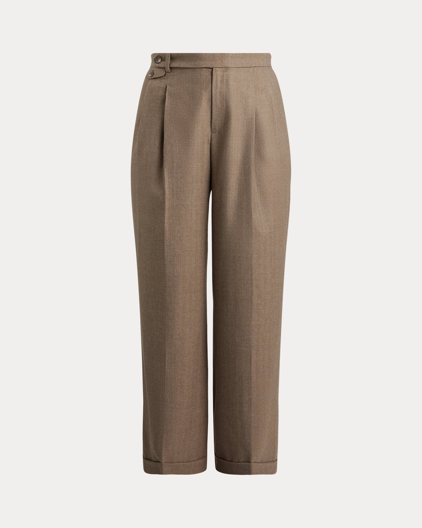 Ralph Lauren Pleated Wool Herringbone WideLeg Pant