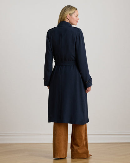 Ralph Lauren DoubleFaced Georgette Wrap Coat