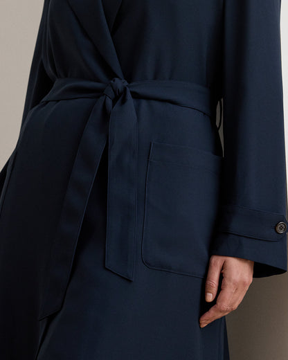 Ralph Lauren DoubleFaced Georgette Wrap Coat