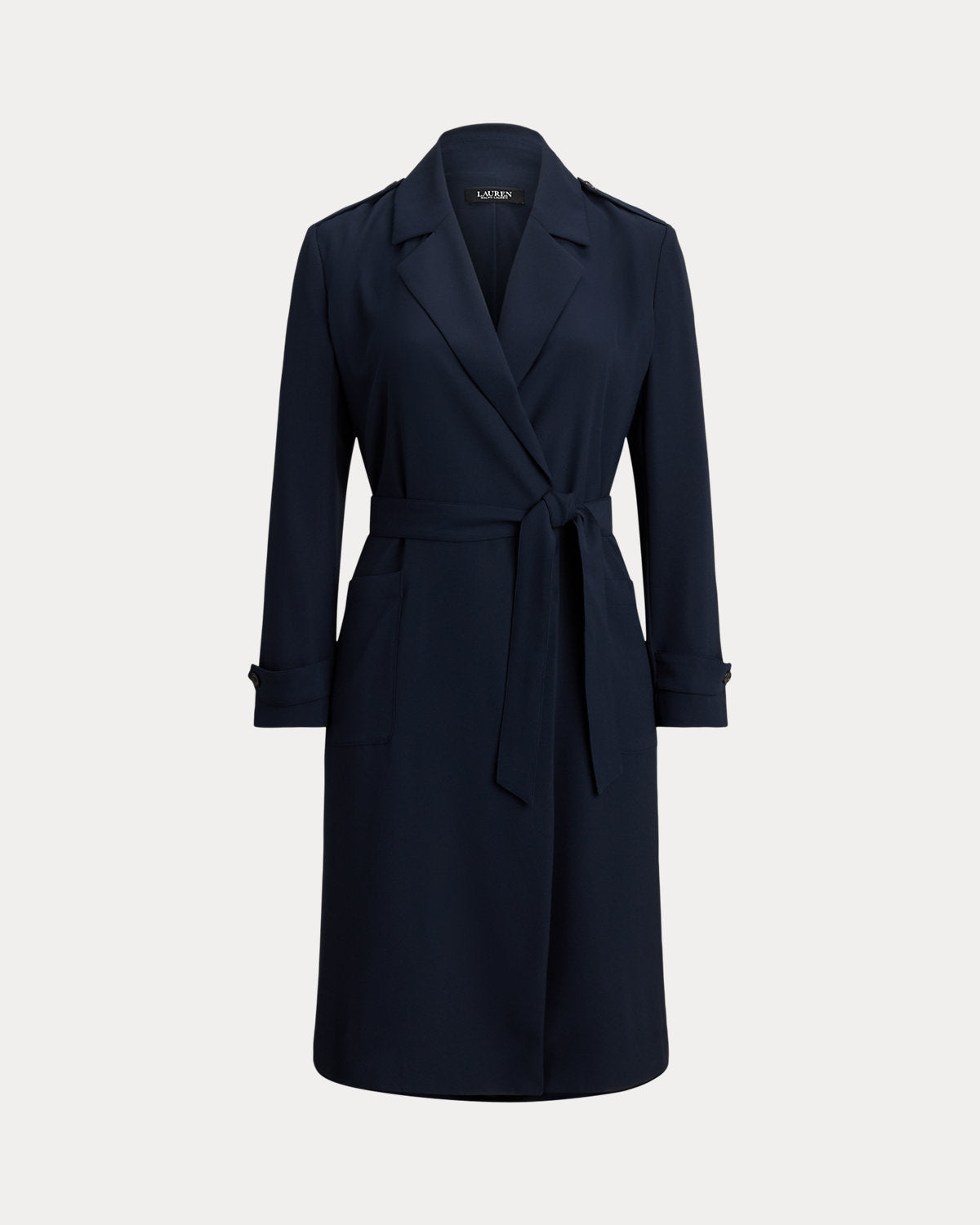 Ralph Lauren DoubleFaced Georgette Wrap Coat