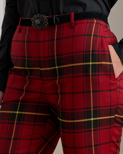 Ralph Lauren Checked Plaid WoolBlend Cropped Pant