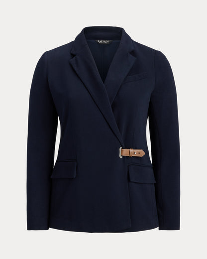Ralph Lauren BuckleTrim Herringbone Jacquard Blazer