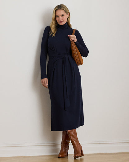 Ralph Lauren TieFront Turtleneck Dress