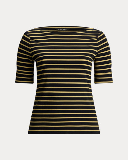 Ralph Lauren Metallic Striped Boatneck Tee