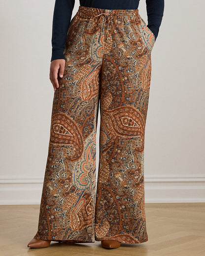Ralph Lauren Paisley Crepe WideLeg Pant