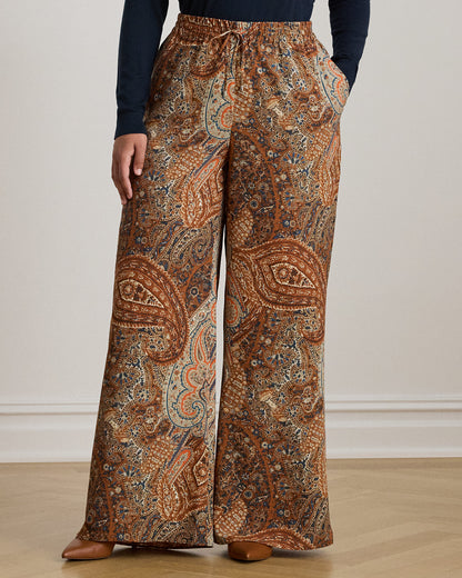 Ralph Lauren Paisley Crepe WideLeg Pant
