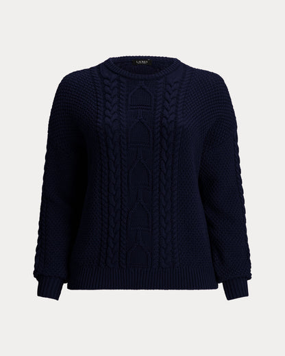 Ralph Lauren CableKnit Cotton Crewneck Sweater
