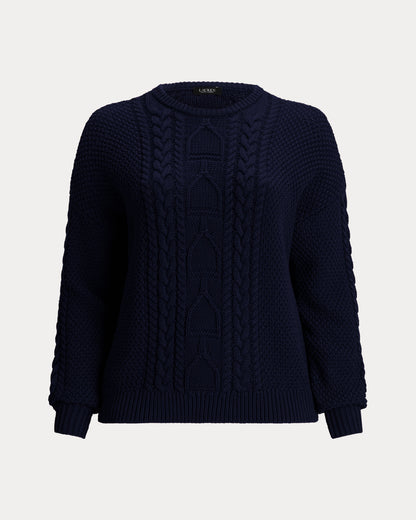 Ralph Lauren CableKnit Cotton Crewneck Sweater