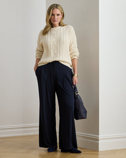 Ralph Lauren CableKnit Cotton Crewneck Sweater