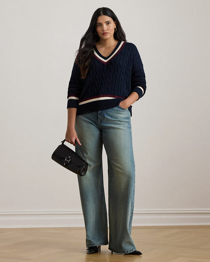 Ralph Lauren CableKnit Cotton Cricket Sweater
