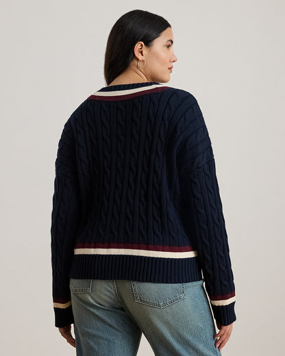 Ralph Lauren CableKnit Cotton Cricket Sweater