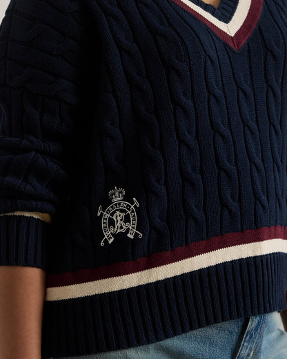 Ralph Lauren CableKnit Cotton Cricket Sweater