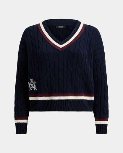 Ralph Lauren CableKnit Cotton Cricket Sweater