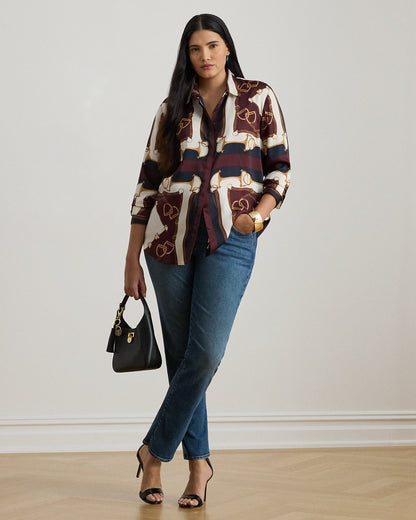 Ralph Lauren Classic Fit EquestrianPrint Twill Shirt