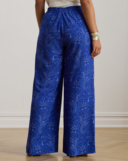 Ralph Lauren Paisley Crepe WideLeg Pant