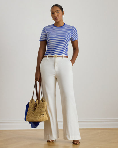 Ralph Lauren Striped Stretch Cotton Crewneck Tee