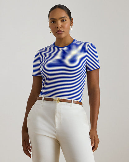 Ralph Lauren Striped Stretch Cotton Crewneck Tee