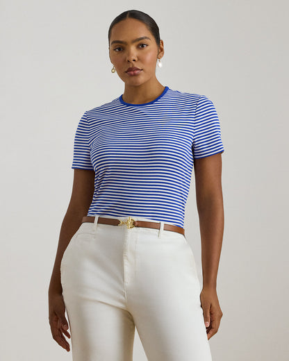 Ralph Lauren Striped Stretch Cotton Crewneck Tee