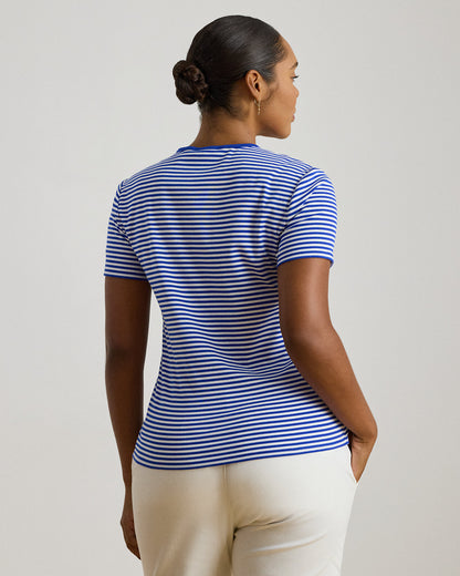 Ralph Lauren Striped Stretch Cotton Crewneck Tee