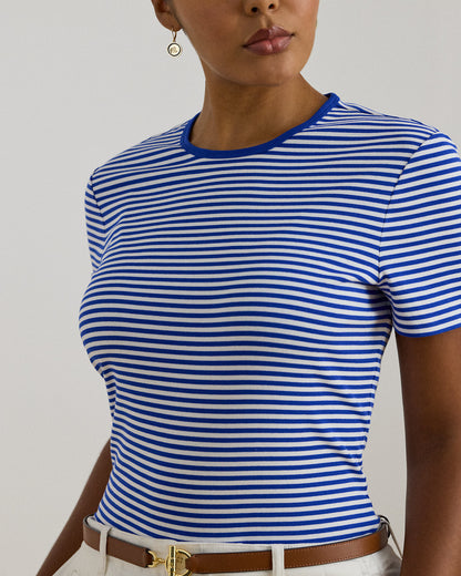 Ralph Lauren Striped Stretch Cotton Crewneck Tee