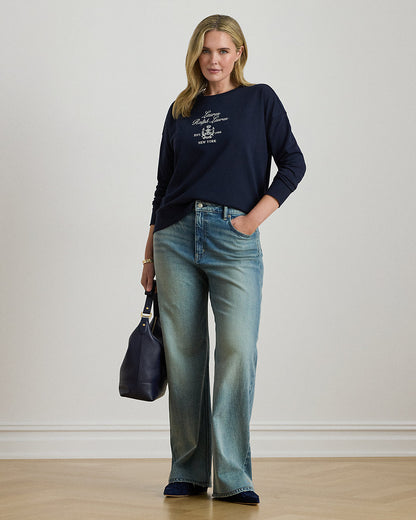 Ralph Lauren EmbroideredCrest Fleece Pullover