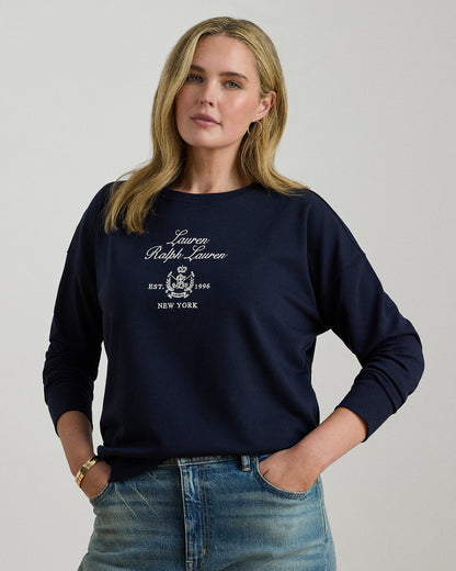 Ralph Lauren EmbroideredCrest Fleece Pullover