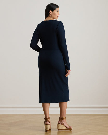 Ralph Lauren ButtonTrim RibKnit Dress