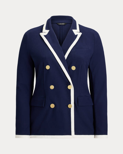 Ralph Lauren TwoTone DoubleBreasted Piqué Blazer