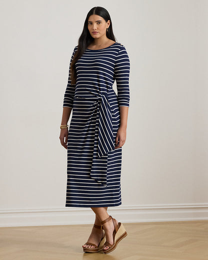 Ralph Lauren Striped TieFront CottonBlend Dress