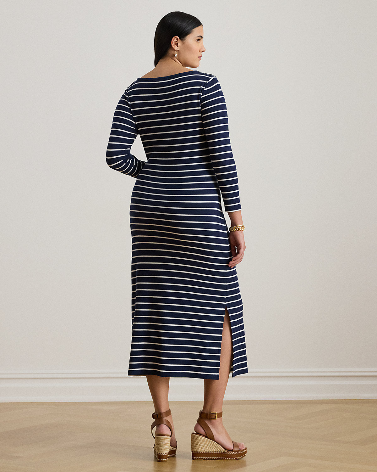 Ralph Lauren Striped TieFront CottonBlend Dress
