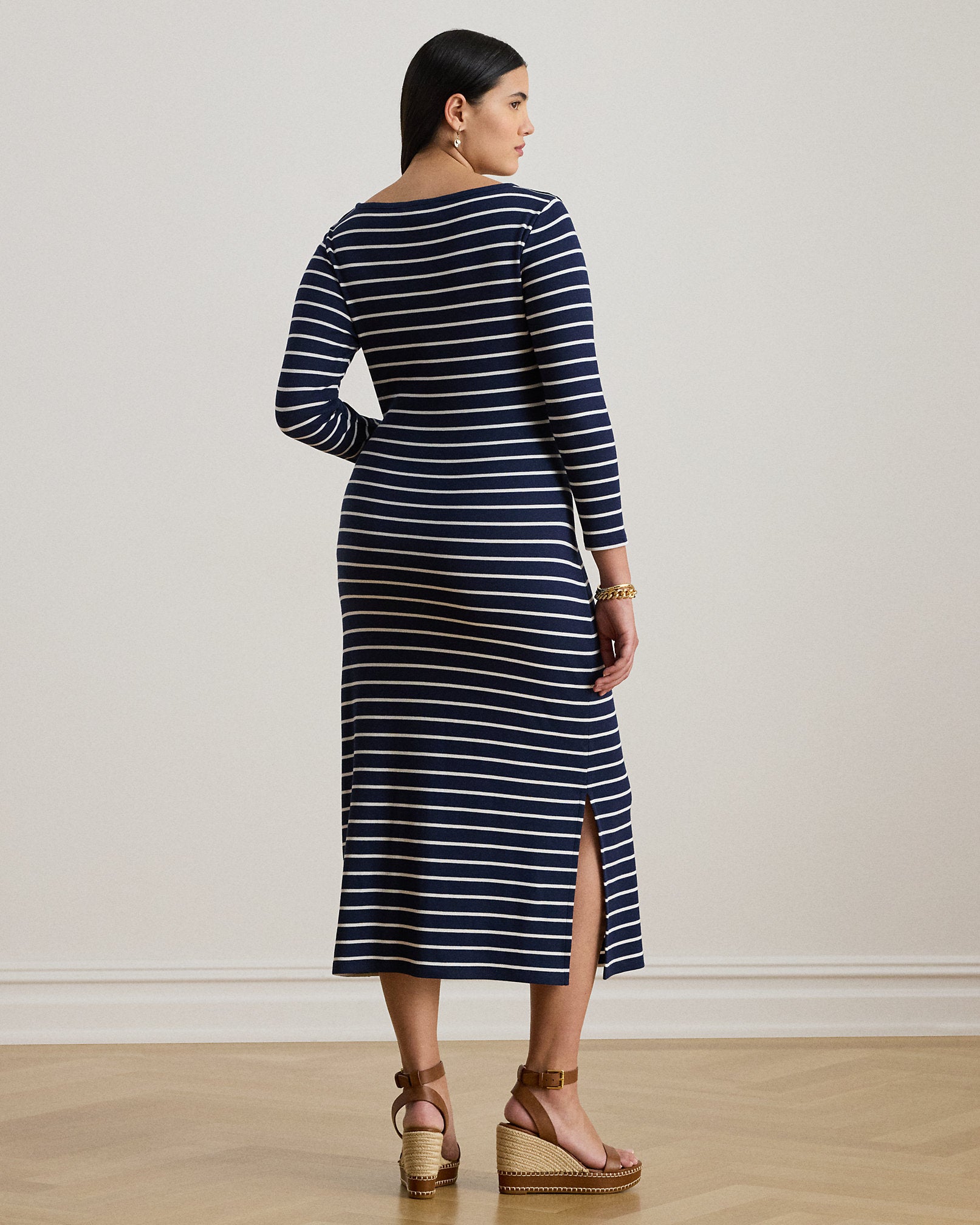 Ralph Lauren Striped TieFront CottonBlend Dress